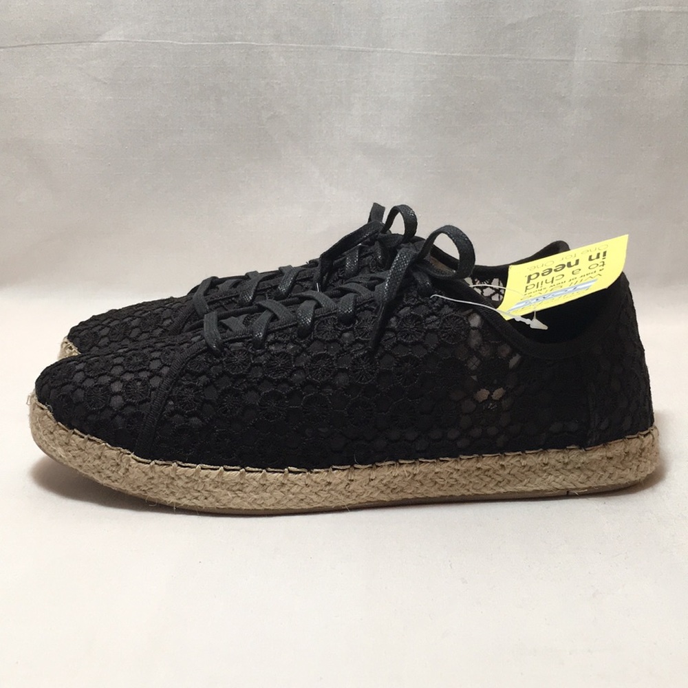 Toms Embroidered Mesh Lace Up Espadrille Sneakers - Picture 4 of 8